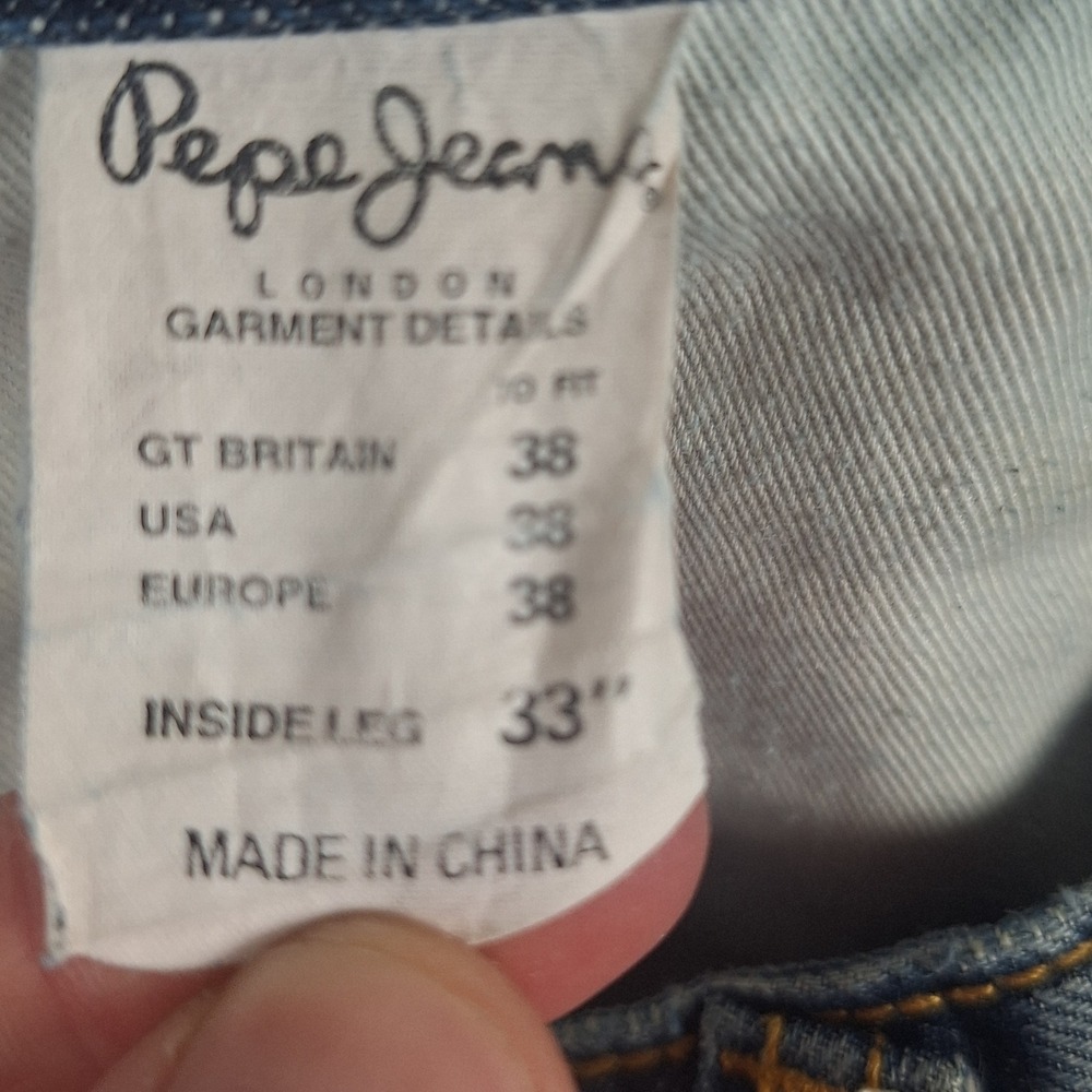 Pepe Jeans London Vintage Y2K Embroidered Dragon Tiger Denim Shorts Jorts Blue - Picture 15 of 16